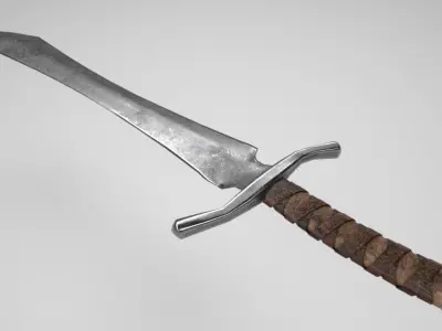 Longsword 2 sword Low-poly 3D model