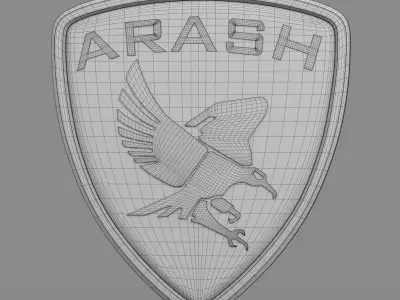 arash logo 3D model by 3dlogoman