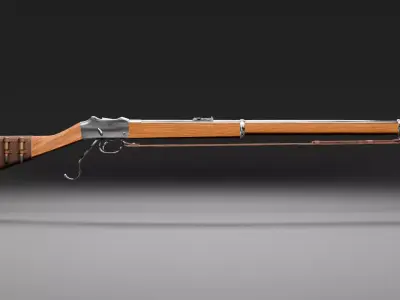 Henry Rifle 1860 Low-poly 3D model Free low-poly 3D model