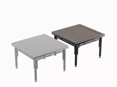Steel Table Colored 05 Low-poly 3D model