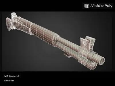 M1 Garand Free low-poly 3D model purchase