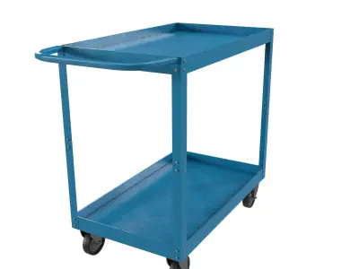 Blue Cart Realistic Low-poly 3D model