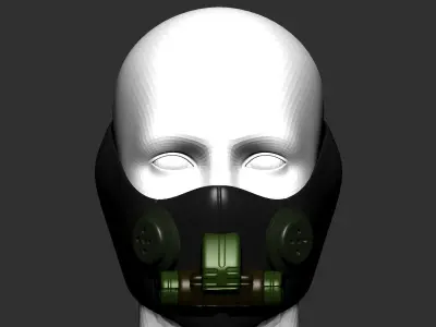 gas mask helmet scifi high poly sculpt 3d printable  3D model