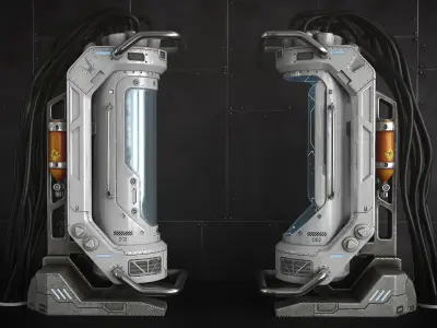 Sci Fi Container Capsule 3D model
