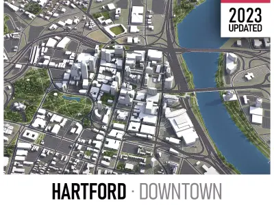 Hartford Low-poly 3D model