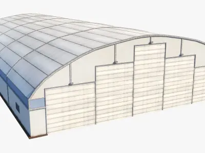 Aircraft Maintenance Hangar Low-poly 3D model