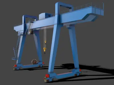 PBR Double Girder Gantry Crane V1 - Multi color Pack