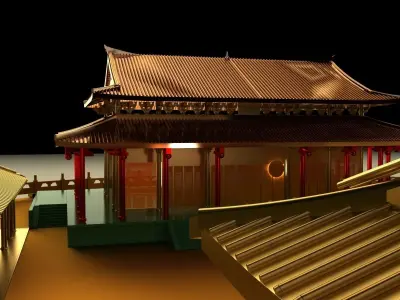 Chinese courtyard house 3D model