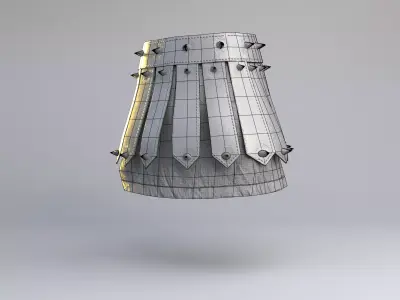 Roman Leather Pteruges Skirt with Studs Low-poly 3D model