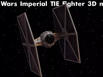 Star Wars Imperial TIE Fighter 3D model Low-poly 3D model