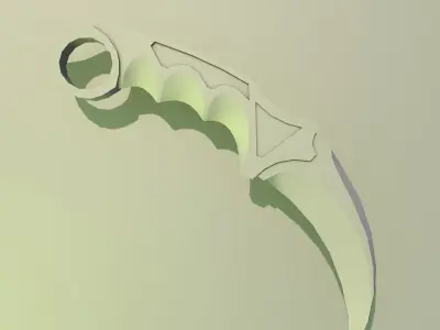 Kerambit knife RBR low-poly game ready Low-poly 3D model