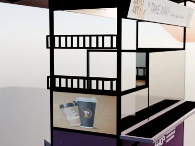 coffy cart 3D model