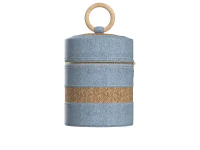 Denim Mini Barrel Bag 3D model