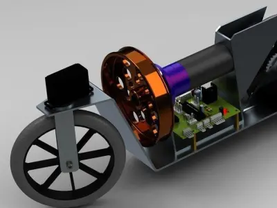 Self Balancing Bike Free 3D model