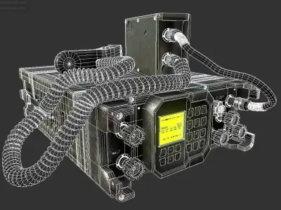 Military Radio Game Ready Low-poly 3D model