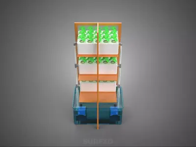 VERTICAL HYDROPONIC SOILLESS PLANT GROWTH WATER TANK RESERVOIR 3D model