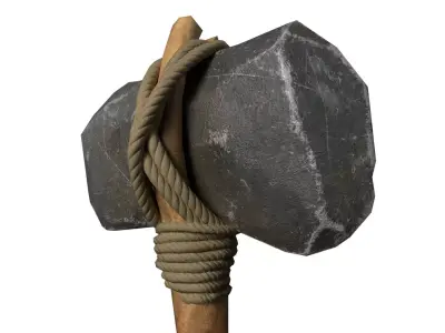 Ax Prehistoric  Low-poly 3D model