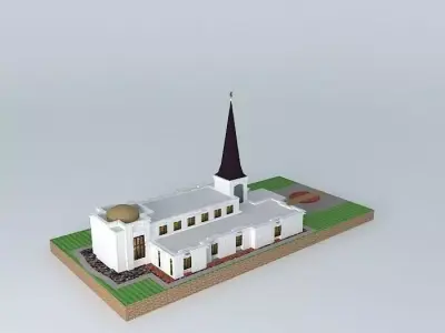 LDS. Helsinki Finland Temple. Templo Mormon. 124th. operating... Free 3D model