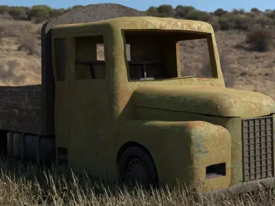 Rusted Abandoned Truck 3D model