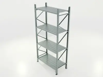 Industrial Metal Shelf 3D model purchase