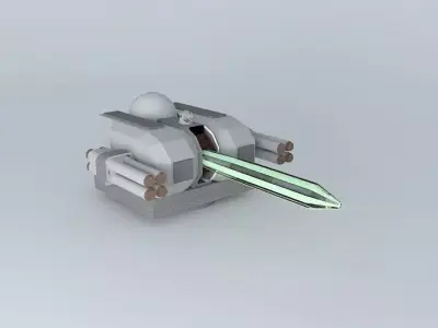 Laser missile turret Free 3D model