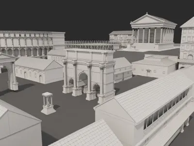 Ancient Rome Buildings Pack 3D model