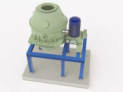 Dewatering Centrifuge 3D Model 3D model