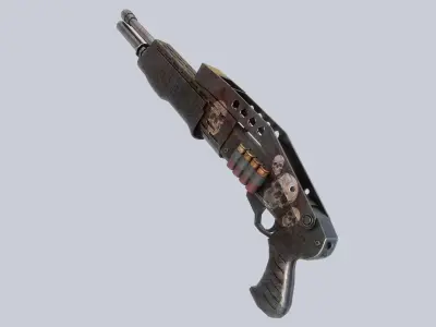 SPAS12 gun Low-poly 3D model