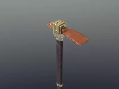 Hoe - Orichalcum Low-poly 3D model