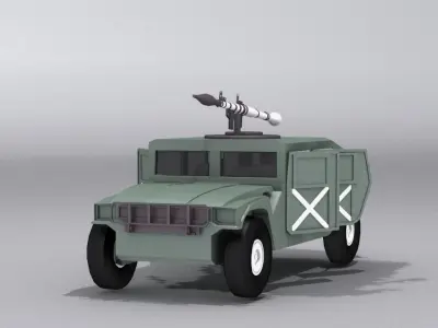 m1025-humvee  Low-poly 3D model