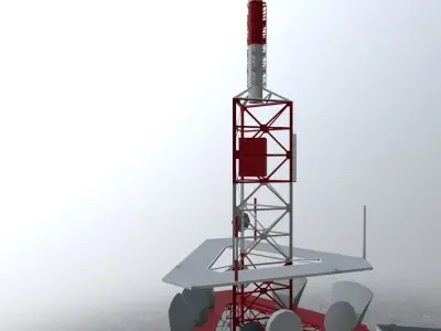 Innsbruck Patscherkofel Low-poly 3D model