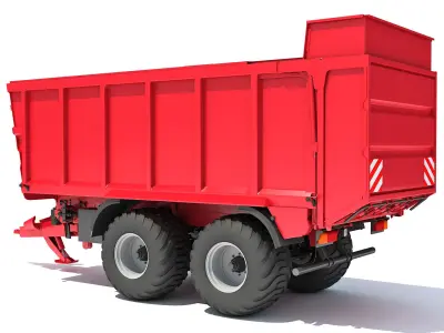 Farm Tractor Trailer 3D model purchase
