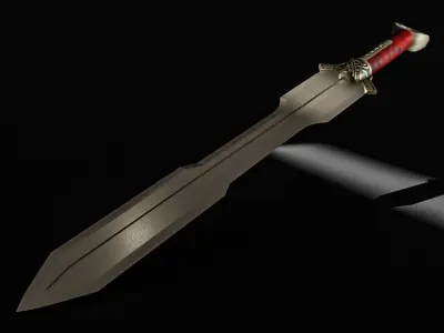 Kili sword concept 3D Free low-poly 3D model