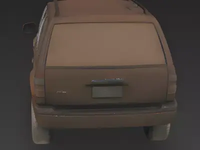 Realistic Rusty Abandoned SUV 3D Model Low-poly 3D model purchase