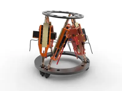 Stewart platform 3D model