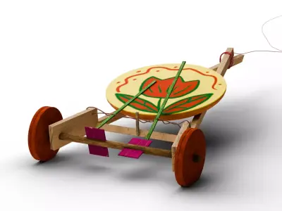 Traditional Tomtom Gari Toy Low-poly 3D model