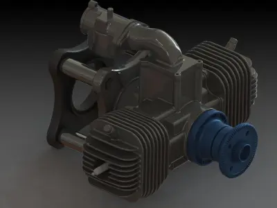 Engine 3W-342i-B2F Free 3D model