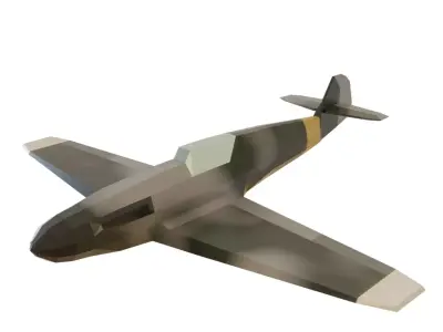 Bf109 Low-poly 3D model