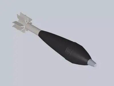 Russian mortar shell assembly  3D model