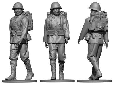 Japan soldier  ww2 3D print model
