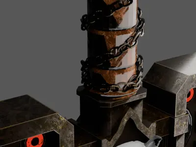 Cursed Sword Low-poly 3D model