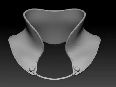 High-poly model Neck armor 3D model