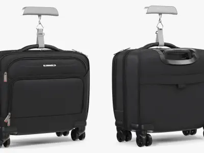 Handheld Checked Luggage with Scale Laptop Bag 3D model