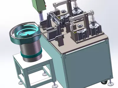 Automatic bending machine for small spindles 3D model