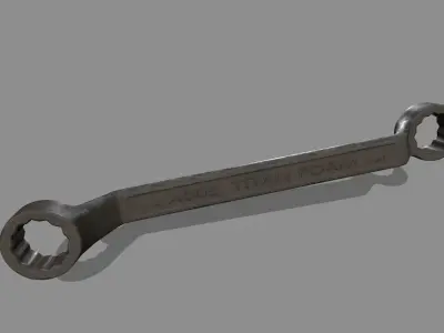 Wrench Low-poly 3D model 8