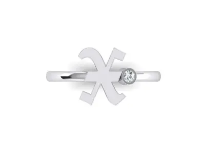 - Old English font ring X 3D print model