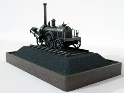 Locomotive Victoria Low-poly 3D model