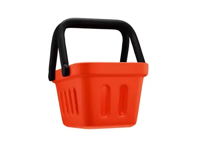 Shopping Basket 3D Icon Low-poly 3D model