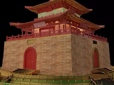 Chinese ancient house 3D model 4