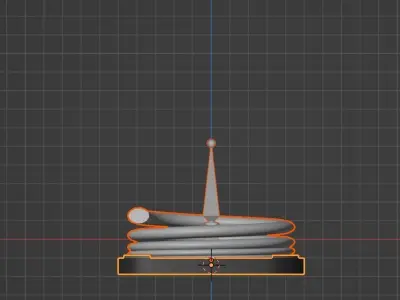 Diffirent Shape Spring with Animation Low-poly 3D model